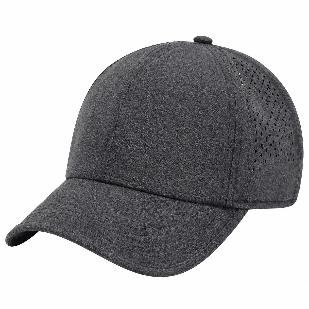 Baseballkappe Einheitsgröße aus Textil in Anthrazit mit Belüftungszonen