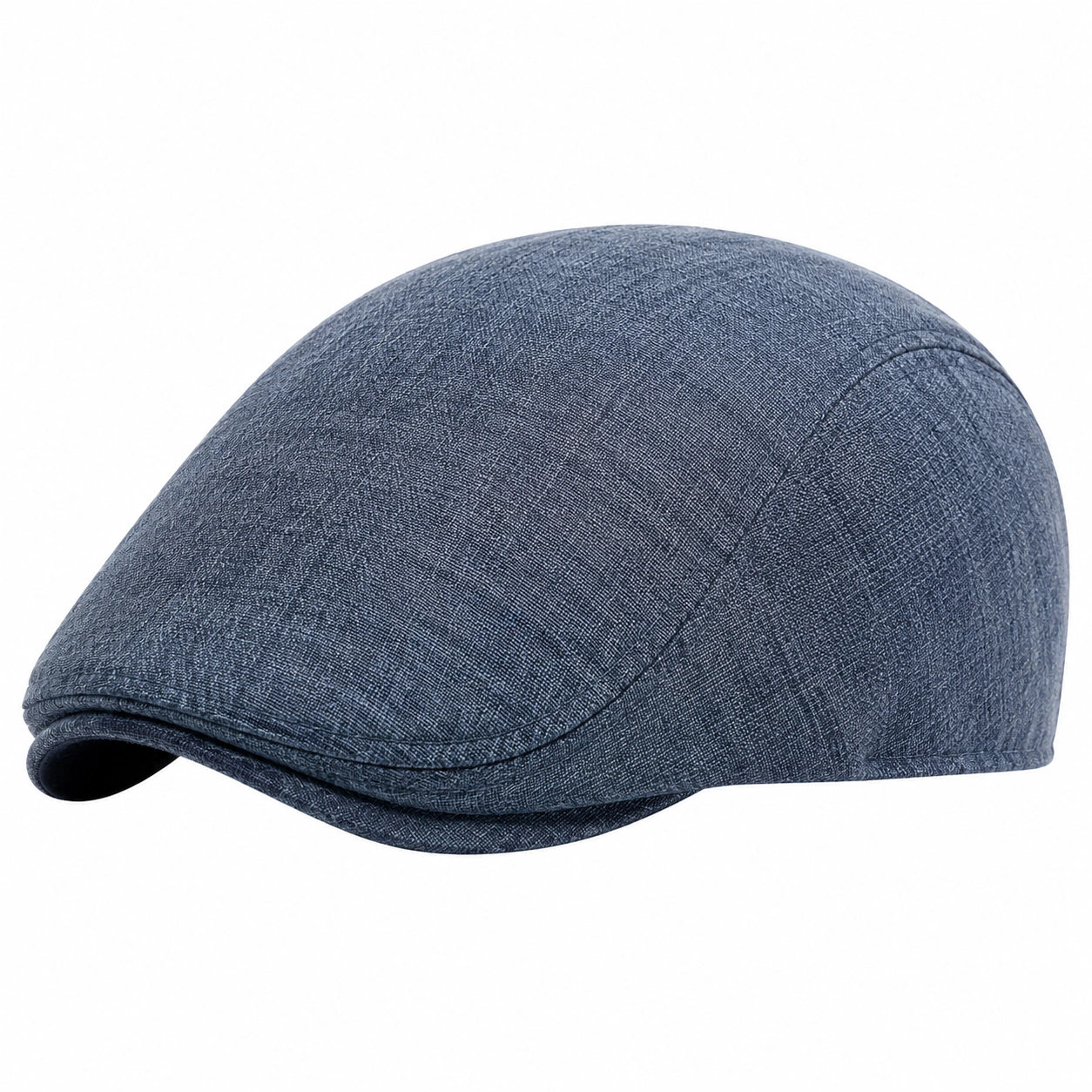 Schiebermütze Einheitsgröße aus Textil in Dunkelblau - klassische Flatcap für den Alltag