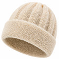 Beanie Einheitsgröße aus Teddyfleece Creme wärmend