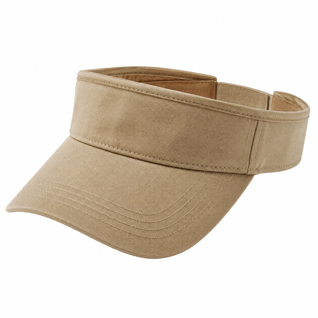 Sonnenvisier Einheitsgröße aus Textil Beige verstellbar für Alltag und Sport